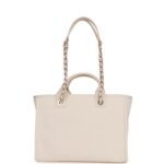 Small Deauville Shopping Bag White Boucle Light Gold Hardware. - Image 8