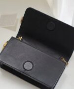 hand  Mini  Black Leather Cross Body Bag 488426 Black. - Image 7