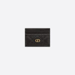 DIOR CARO FIVE-SLOT CARD HOLDER Black.