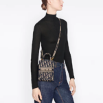 MINI DIOR BOOK TOTE PHONE BAG Blue Toile de  (13 x 18 x 5 cm).