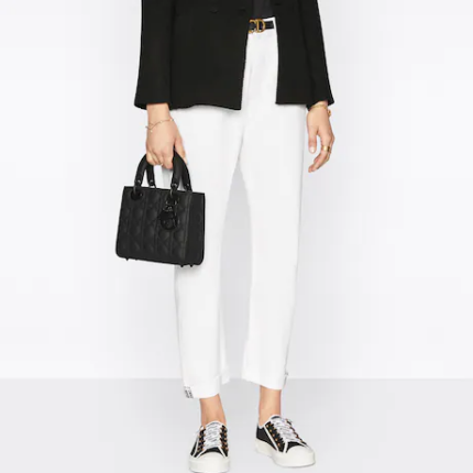 SMALL LADY DIOR MY  BAG Black  Calfskin.
