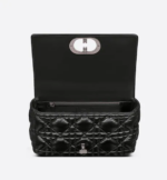 LARGE DIOR CARO BAG Black Calfskin. - Image 6