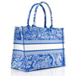 CHRISTIAN DIOR Canvas   Toile  Book Tote Fluorescent Blue.