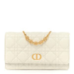 CHRISTIAN DIOR  Calfskin Caro Pouch with Chain Latte. - Image 3