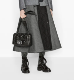 LARGE DIOR CARO BAG Black Calfskin. - Image 4