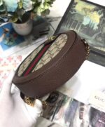 mini  round shoulder bag 550618 Dark Coffee.