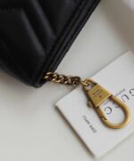 hand  Mini  Black Leather Cross Body Bag 488426 Black. - Image 4