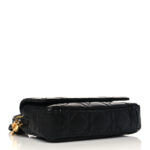 CHRISTIAN DIOR  Calfskin Cannage Caro Pouch with Chain Black.