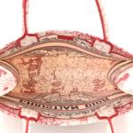 CHRISTIAN DIOR Canvas Book Tote Red White. - Image 4