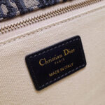 Dior Dioraddict Flap Bag In Blue Oblique Canvas. - Image 6