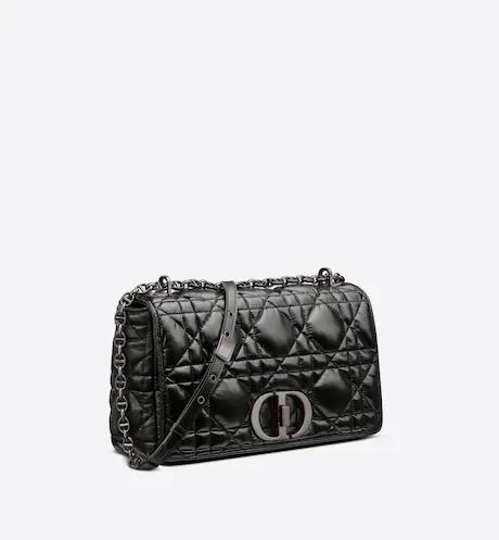 3F262B7D-8130-21DA-3D0D-F3B38AF74B5F-1 LARGE DIOR CARO BAG Black Calfskin. - Image 1