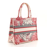 CHRISTIAN DIOR Canvas Book Tote Red White. - Image 3