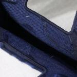 Dior Mini Book Tote Bag In Blue Camouflage Canvas.