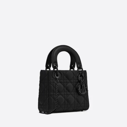 MINI LADY DIOR BAG Black Calfskin.
