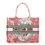 CHRISTIAN DIOR Canvas Book Tote Red White. - Image 2