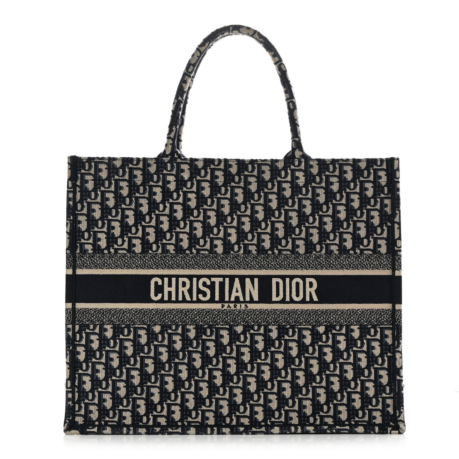 6384A01A-38D3-A82B-55A4-6B22A34A20B2-1 CHRISTIAN DIOR Oblique Large Book Tote Blue. - Image 1