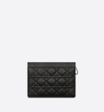 DIOR CARO ZIPPED POUCH WITH CHAIN Black. - Image 2