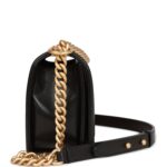 Medium Boy Bag Black Caviar Antique Gold Hardware. - Image 2