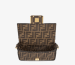 Baguette Mini Jacquard FF fabric bag. - Image 3