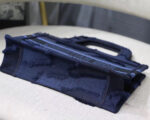 Dior Mini Book Tote Bag In Blue Camouflage Canvas. - Image 3