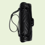 hand small shoulder bag - Black Leather. - Image 7