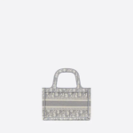 MINI DIOR BOOK TOTE Gray Dior  (22,5 x 15 x 6 cm).