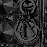 MICRO LADY DIOR BAG Black with Diamond Motif.