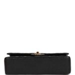 Medium Classic Double Flap Bag Black Caviar Gold Hardware. - Image 8