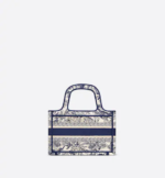 MINI DIOR BOOK TOTE Blue Toile de  (22.5 x 15 x 6 cm).