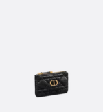 DIOR CARO ZIPPED KEY CASE Black. - Image 3