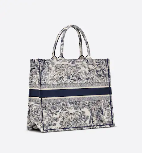 CEAD8C39-EF7B-0897-3701-4C54CE2201C4-1 LARGE DIOR BOOK TOTE Blue Toile de (42 x 35 x 18.5 cm). - Image 1