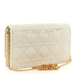 CHRISTIAN DIOR  Calfskin Caro Pouch with Chain Latte. - Image 2