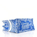 CHRISTIAN DIOR Canvas Toile Book Tote Fluorescent Blue. - Image 2