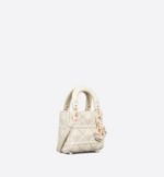 MICRO LADY DIOR BAG Latte with Diamond Motif. - Image 2