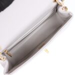 Mini Flap Bag Light Grey  Hardware. - Image 8