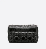 LARGE DIOR CARO BAG Black Calfskin. - Image 5