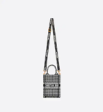 MINI DIOR BOOK TOTE PHONE BAG Black and White Micro (13 x 18 x 5 cm). - Image 5