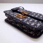 Dior Dioraddict Flap Bag In Blue Oblique Canvas. - Image 3