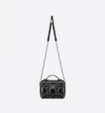 DIOR CARO BOX BAG Black  Calfskin. - Image 6