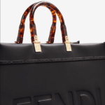 Sunshine Large - Black leather shopper. - Image 3