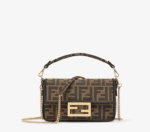 Baguette Mini Jacquard FF fabric bag.
