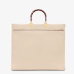 Sunshine Large - Pink leather shopper. - Image 3